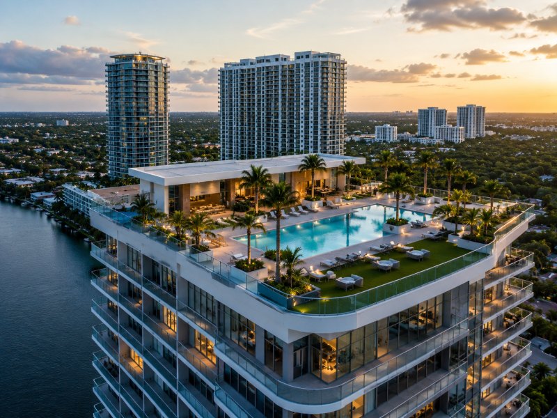 Towers with amenities