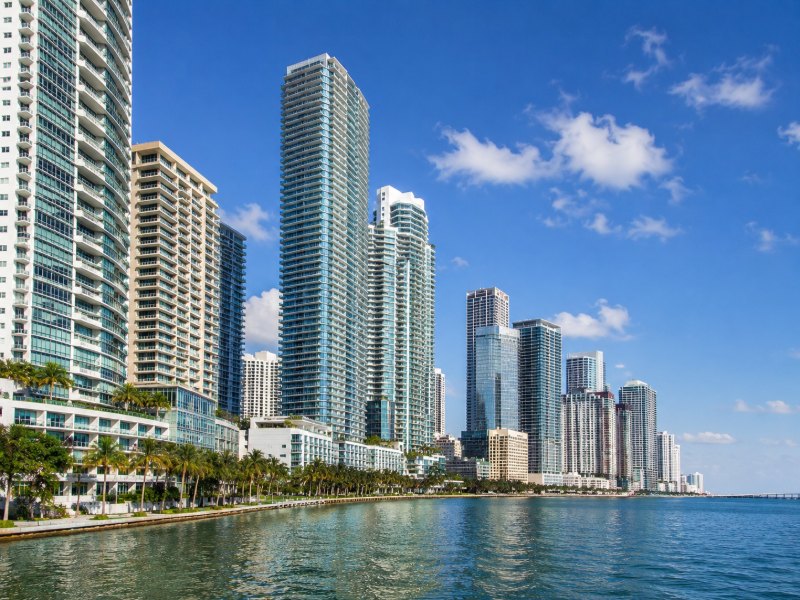 Towers facing Biscayne Bay
