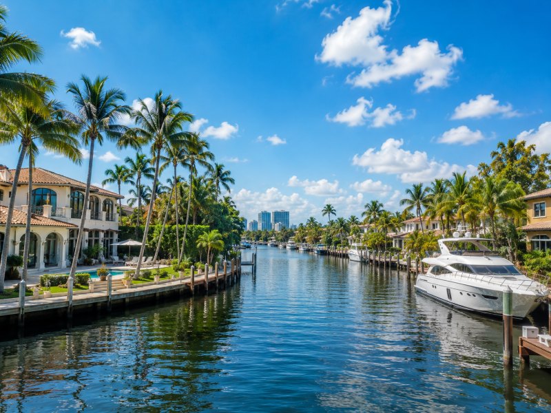 Canal-front properties
