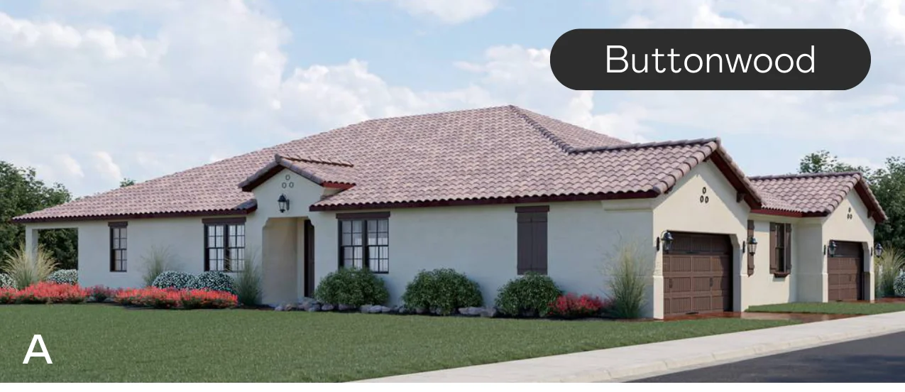 Arden — render de la casa Buttonwood, elevación A
