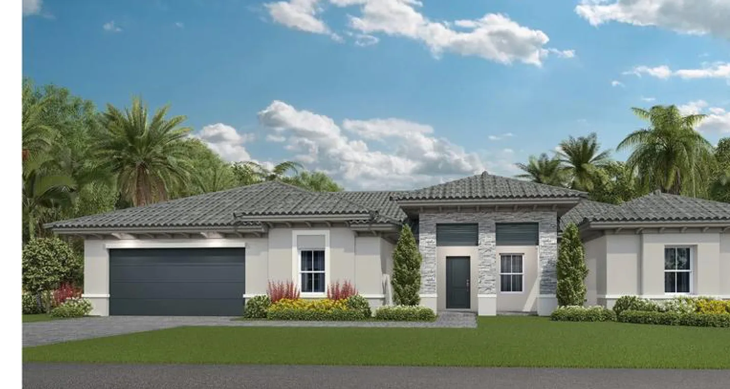 Heron Pointe — fachada del modelo Mulberry, de una planta, Sable Collection