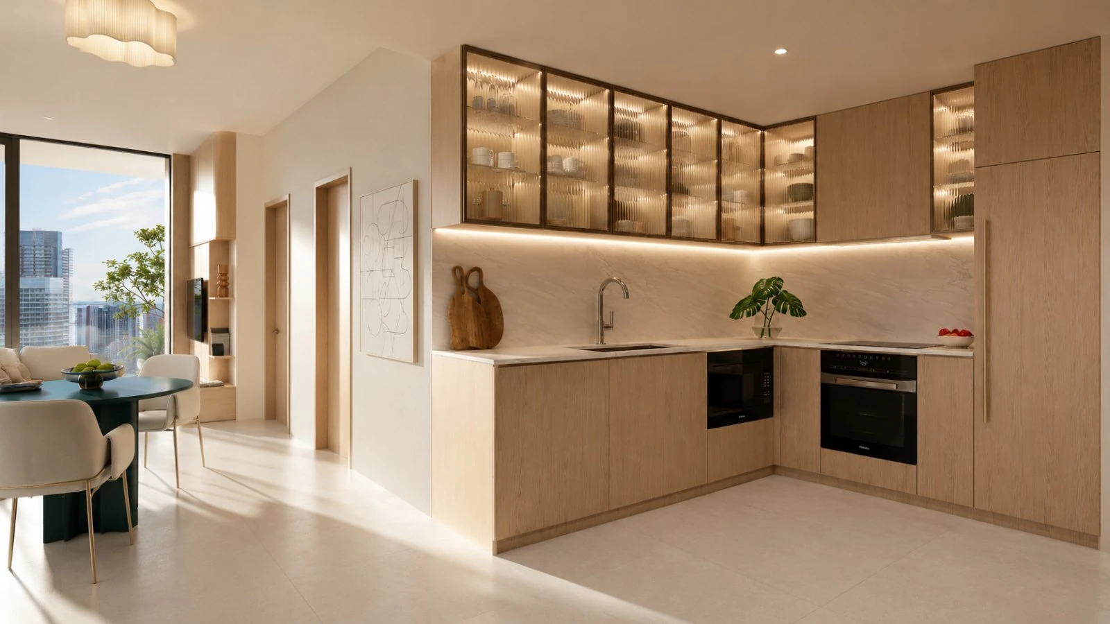 One Twenty Brickell — cocina italiana integrada con muebles Italkraft y electrodomésticos Miele