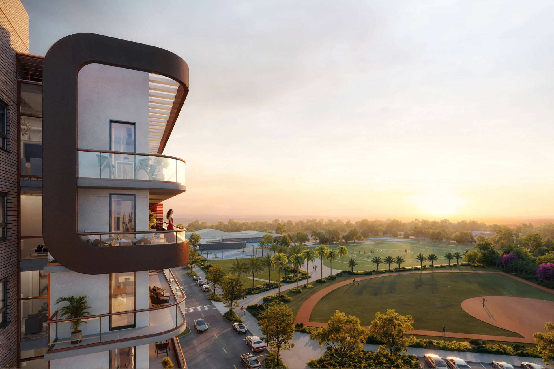 Seven Park Residences — balcón con vista directa al parque de USD 30 millones en Hallandale Beach
