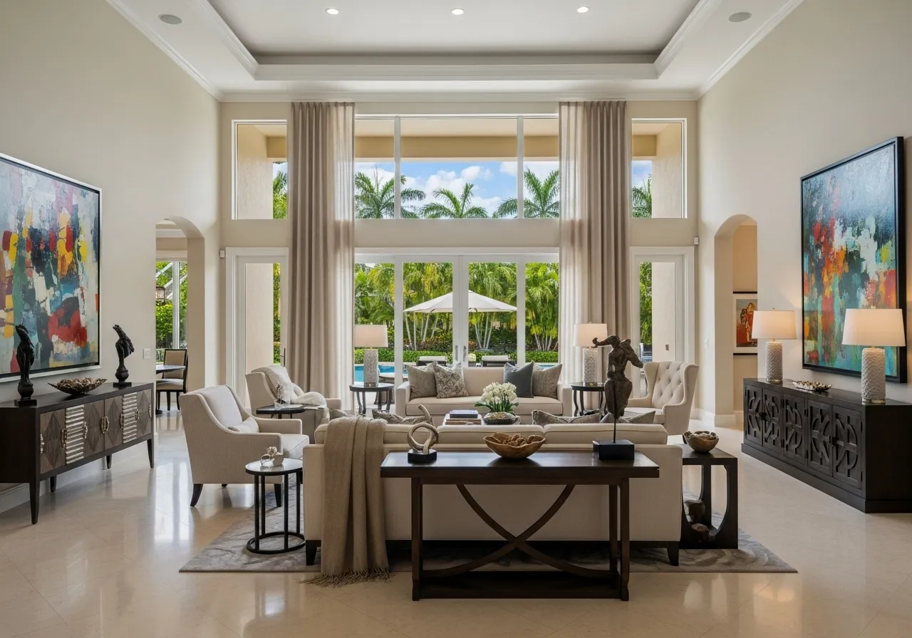 Interior de casa de lujo en Miami